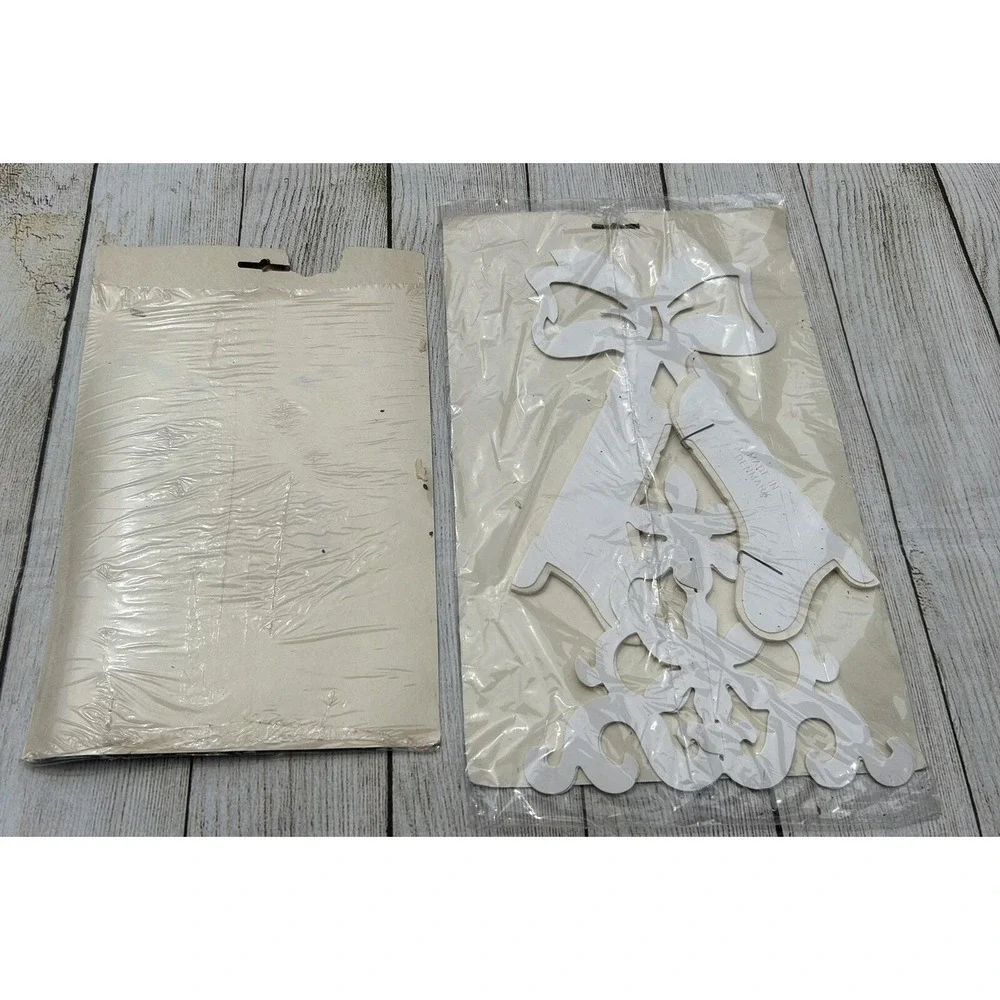 VTG Lot NOS Beistle Tissue Paper Fantasies Wedding Decor Bells Purple White T11